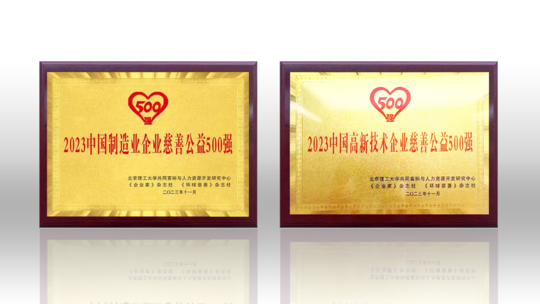 2023中国企业慈善公益500强发布 南宫NG·28(中国)相信品牌力量荣登两项榜单